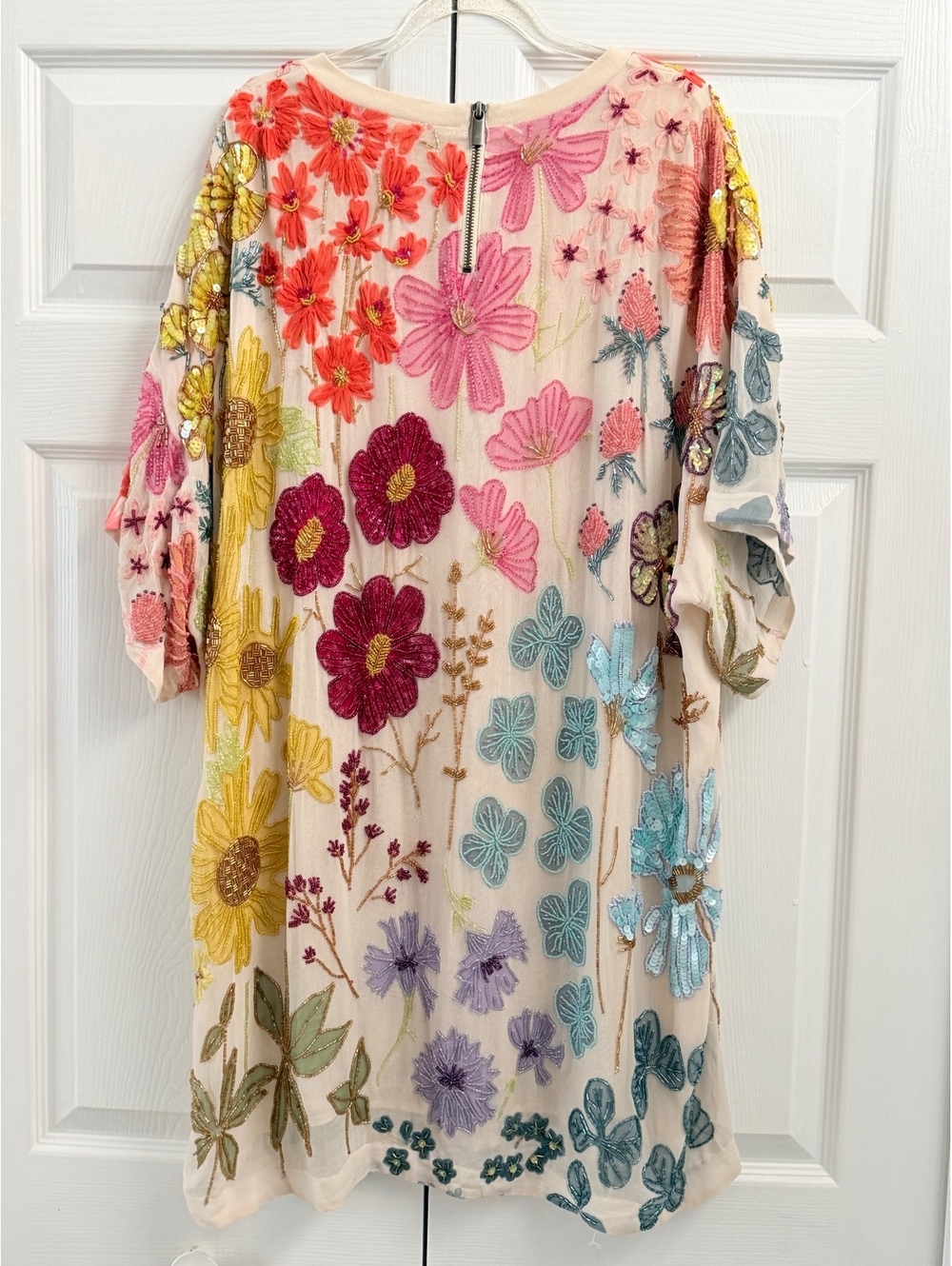 Free People Jewel Mini Dress Ivory Combo XL - Picture 8 of 13